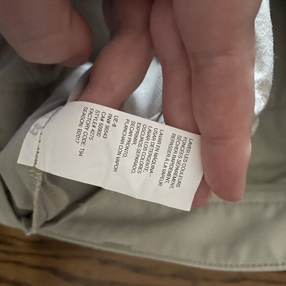 Izod Perform X Mens SZ 34 x 29 Light Beige Flat Front Straight Leg Golf Pants - Picture 10 of 10